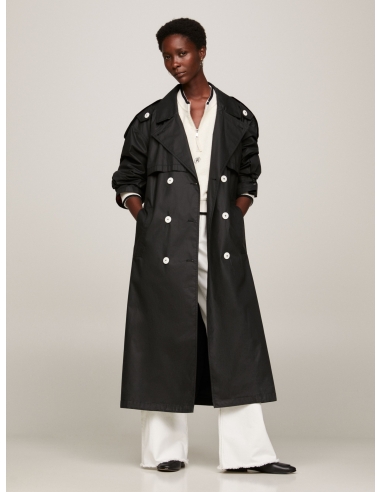 DOUBLE BREASTED OVERSIZED TRENCH COAT