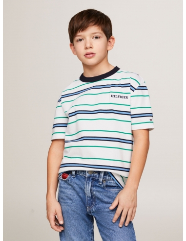 HILFIGER MONOTYPE STRIPE T-SHIRT
