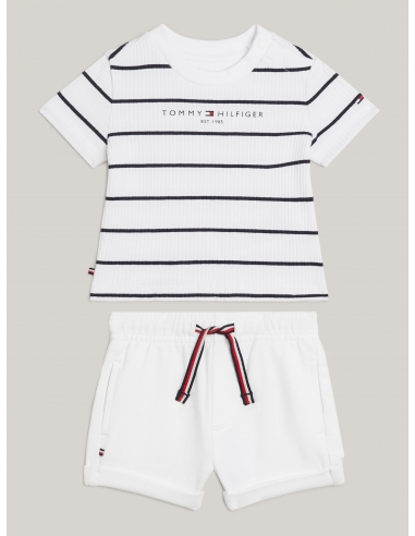 ESSENTIAL STRIPE T-SHIRT AND SHORTS SET