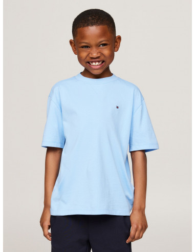 FLAG EMBROIDERY CREW NECK T-SHIRT