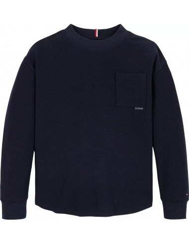 MONOTYPE WAFFLE KNIT LONG SLEEVE T-SHIR