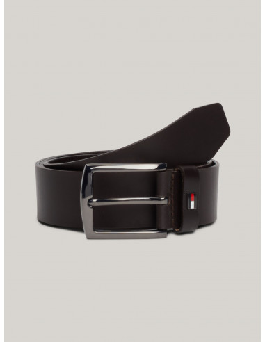ENAMEL FLAG LEATHER BELT
