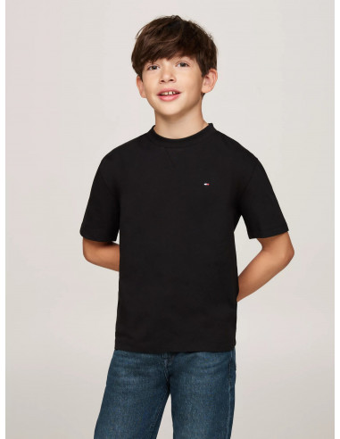 FLAG EMBROIDERY CREW NECK T-SHIRT