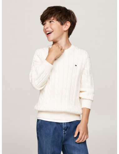 CABLE KNIT CREW NECK JUMPER