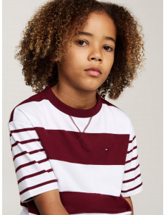 MIXED STRIPE CREW NECK T-SHIRT 2