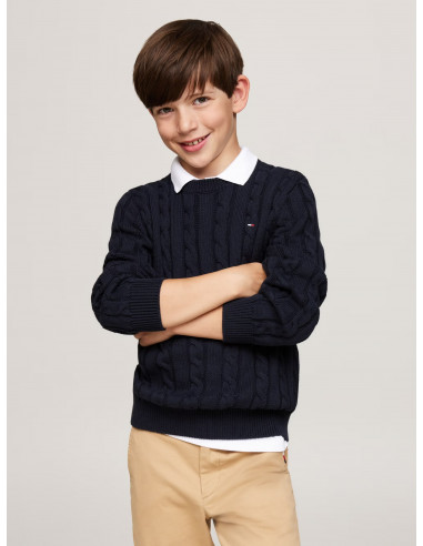 CABLE KNIT CREW NECK JUMPER