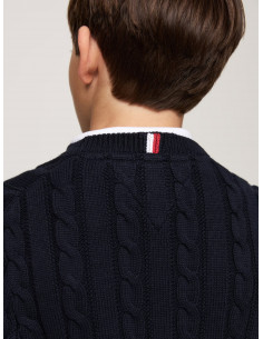 CABLE KNIT CREW NECK JUMPER 2