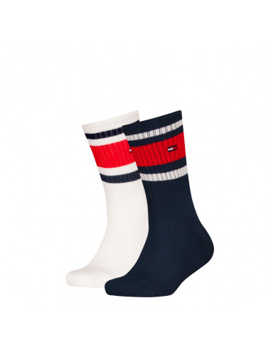 TH KIDS SOCK 2P SPORT STRIPE