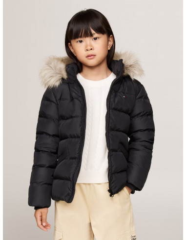 Faux Fur Hood Down Puffer Jacket