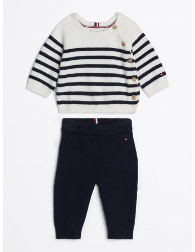 Stripe Knit Jumper and Trousers Set