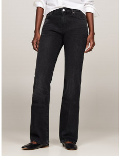 Black Mid Rise Bootcut Jeans