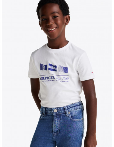 Flag Graphic Crew Neck T-Shirt