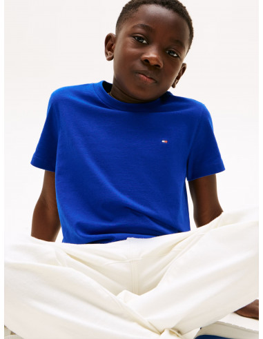 Flag Embroidery Crew Neck T-Shirt