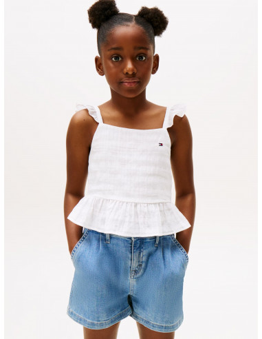 Textured Ruffle Top