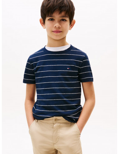 Stripe Linen Blend T-Shirt