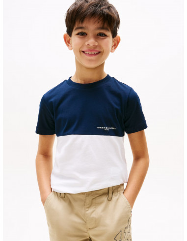 Colour-Blocked Crew Neck T-Shirt