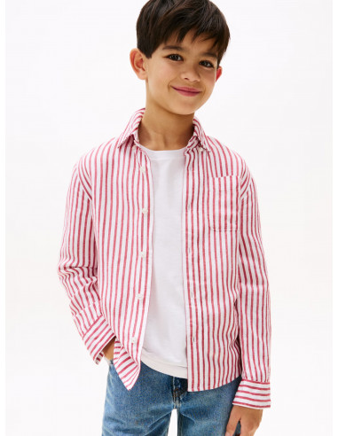 Striped Linen Blend Shirt