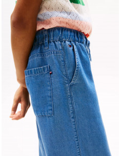 Chambray Wide Leg Trousers 2