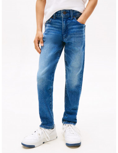 Straight Leg Faded Jeans