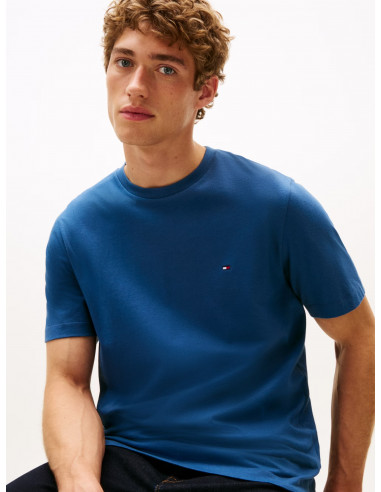Flag Embroidery Crew Neck T-Shirt