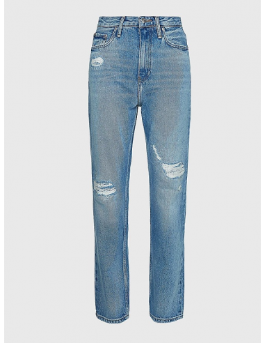 HIGH RISE STRAIGHT DISTRESSED JEANS