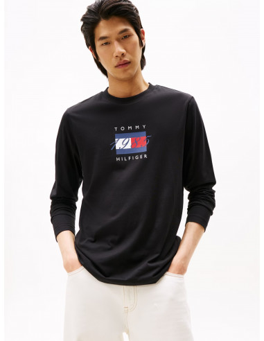Flag Graphic Jersey Long Sleeve T-Shirt