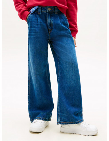 Mabel High Rise Pleated Wide Leg Jeans