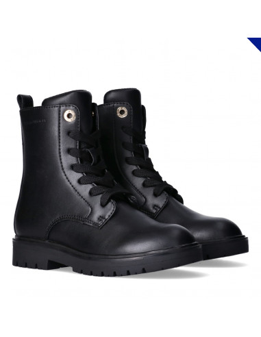 LACE-UP BOOTIE BLACK
