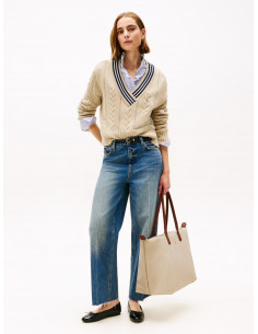 TH Monogram Plaque Tote Bag 2