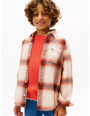 Regular Fit Waffle Knit Check Shirt