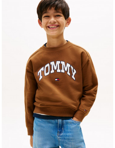 Varsity Logo Print Crew Neck Sweatshirt