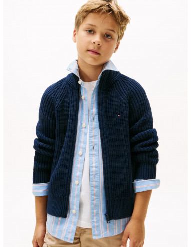 Essential Cardigan Stitch Zip-Thru Cardi