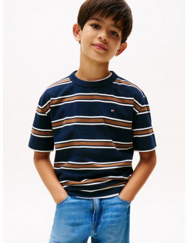Stripe Crew Neck T-Shirt