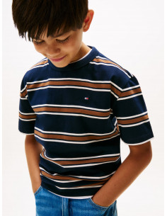 Stripe Crew Neck T-Shirt 2