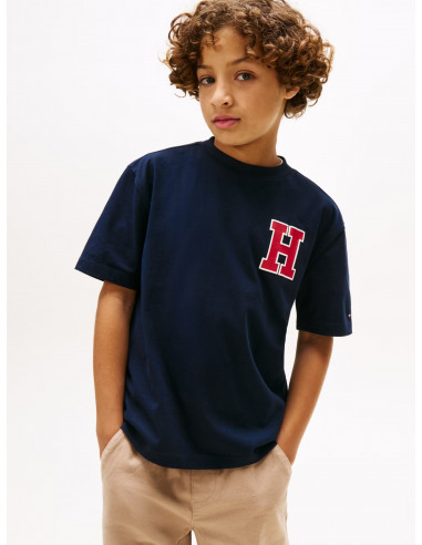 Varsity Back Logo Crew Neck T-Shirt