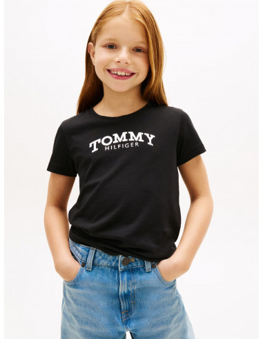 Metallic Logo Slim Crew Neck T-Shirt