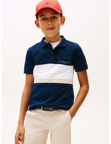 Regular Fit Colour-Blocked Pique Polo