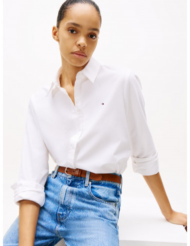 Relaxed Fit Flag Embroidery Oxford Shirt