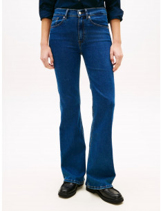 Mid Rise Flared Leg Jeans