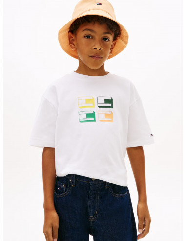 3D Flag Graphic Jersey T-Shirt