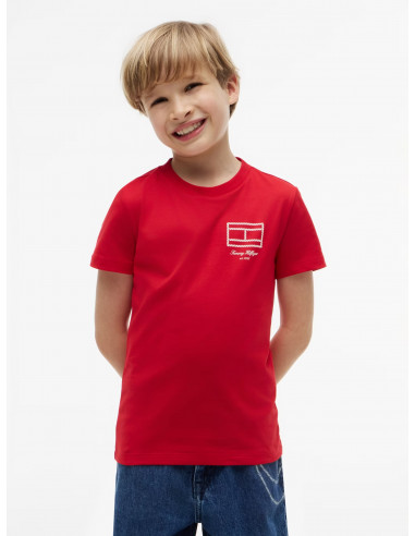 Outline Flag Logo Jersey T-Shirt