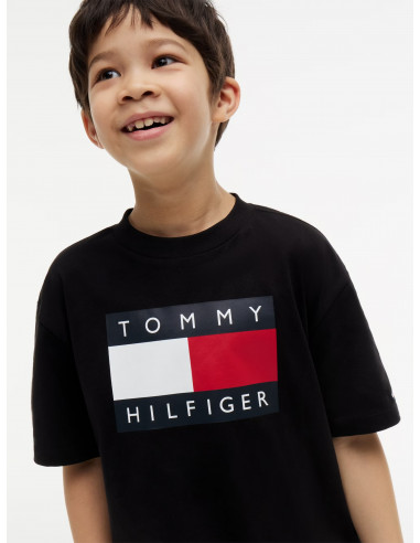 Flag Logo Jersey Crew Neck T-Shirt