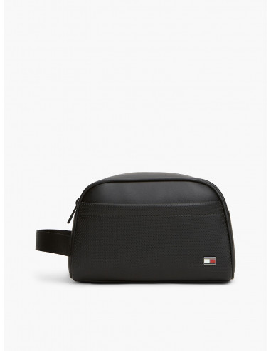 Single Compartment Leather-Look Toiletry