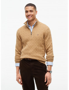 Cable Knit Half-Zip Jumper