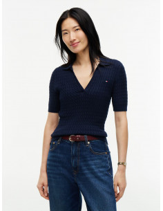 Cable Knit Short Sleeve... 2