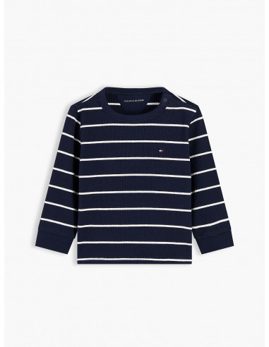 Essential Ribbed Stripe Long-Sleeve T