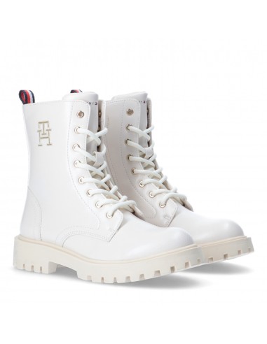 LACE-UP BOOTIE OFF WHITE