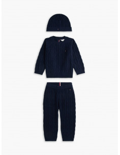 Cable-Knit Three-Piece...