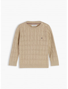 Flag Embroidery Cable Knit...