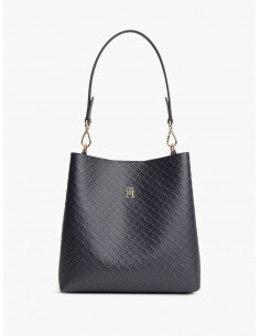Icon Debossed Shoulder Bag
